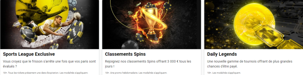 bannière promotionnelle de Bwin