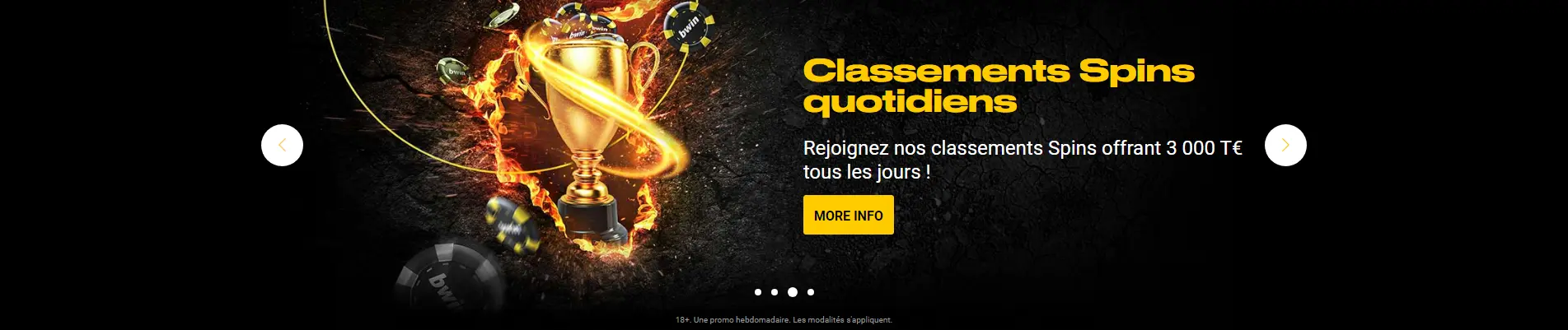 classements Spins quotidiens Bwin